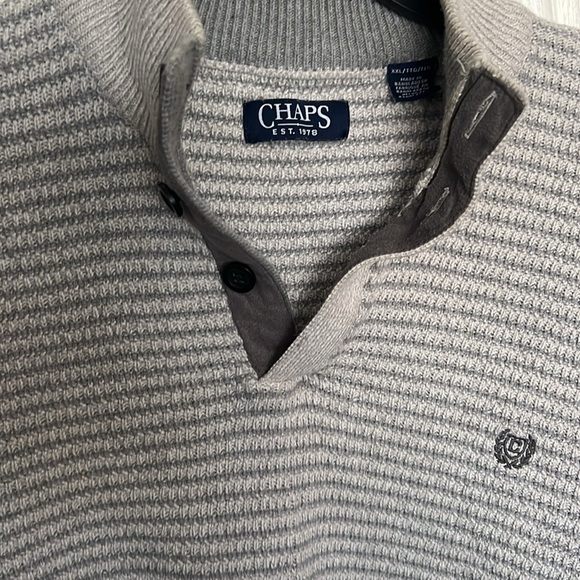 Chaps men’s quarter button sweater XXL EUC - Picture 3 of 11